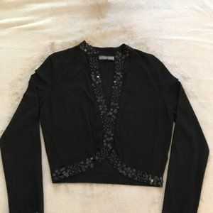 Josephine Chaus black shrug. Size L